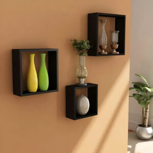 3 Tier Square Wooden Shelf