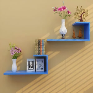 2 Tier U Shape Wooden Shelf