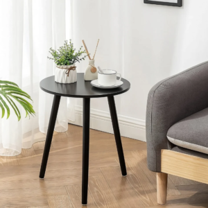 wood round coffee table